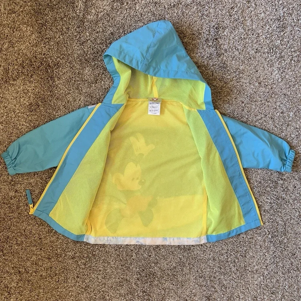 Disney Mickey Mouse Jacket Boy's Size XXS Windbreaker Full Zip Hood Lightweight - Picture 10 of 10